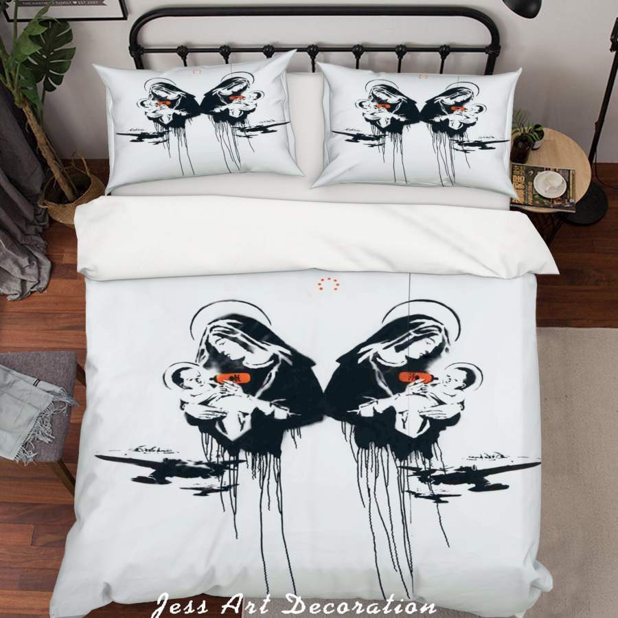 3D Banksy Untitled Toxic Marys Quilt Cover Set Bedding Set Duvet Cover Pillowcases  ZY D64