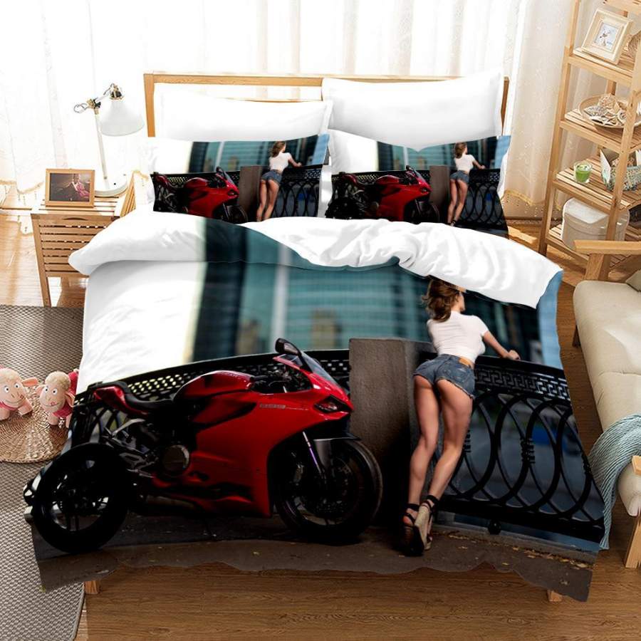 3D Locomotive Beauty Quilt Cover Set Bedding Set Duvet Cover Pillowcases A104 LQH