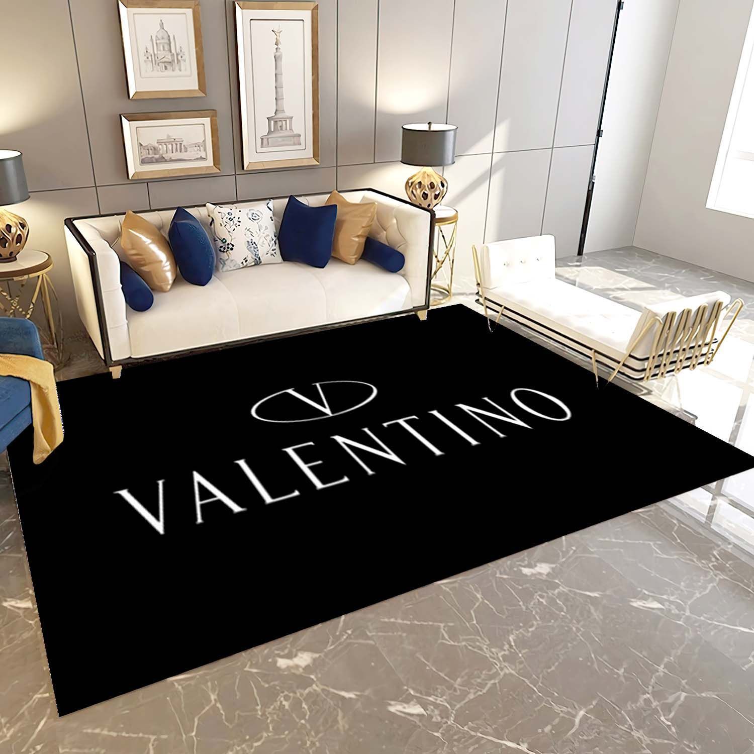 Valentino Insprired Rug, Luxury Hypebeast Living Room Bedroom Carpet, Fashion Brand Floor Decor