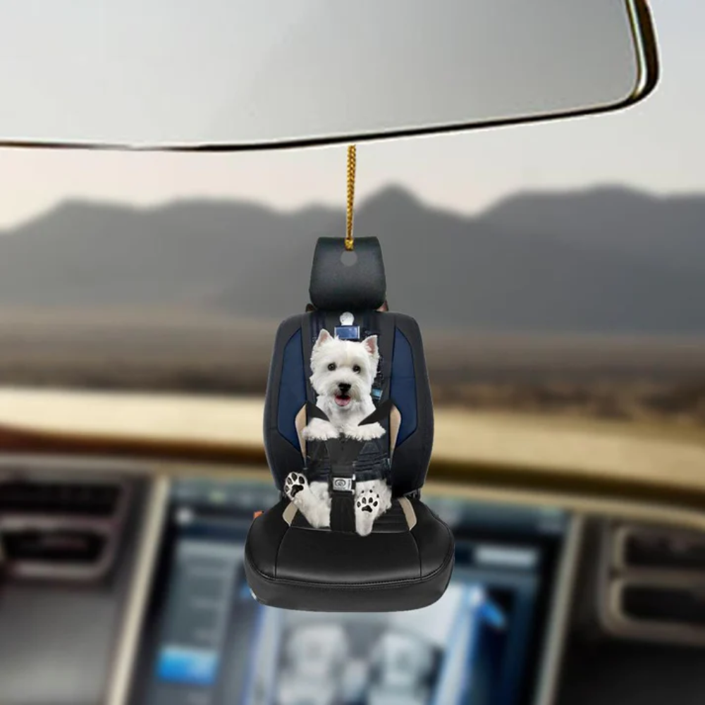 West Highland White Terrier Car Seat Ornament – Gift For Dog Lover