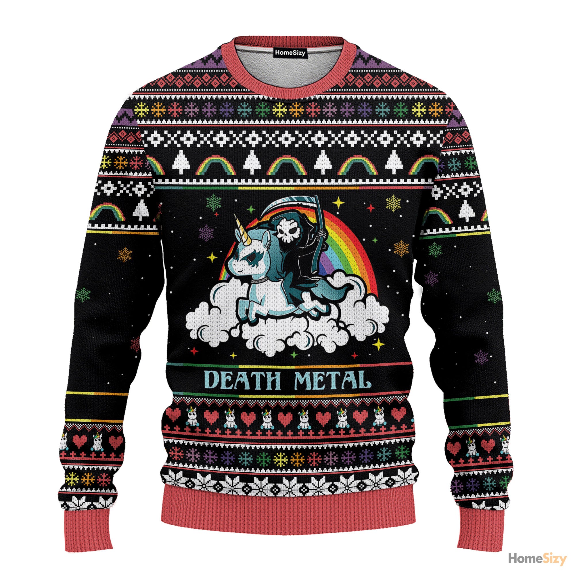 Unicorn And Death Ugly Sweater – Best Gift For Christmas