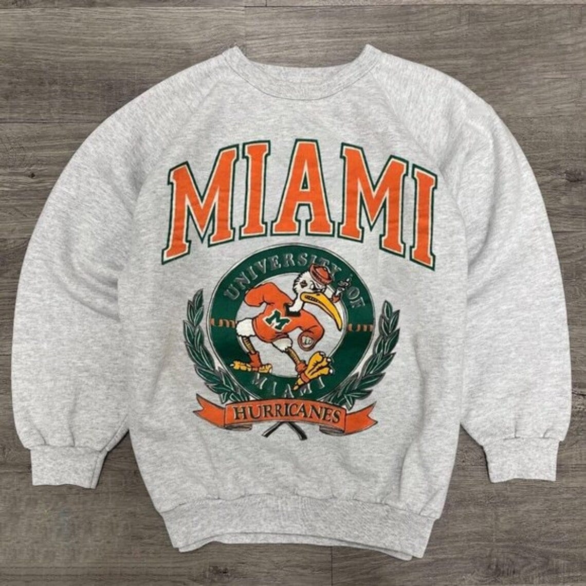 Vintage NCAA Miami Hurricanes Logo Sweatshirt, University of Miami Shirt,Unisex T-Shirt Sweatshirt Hoodie