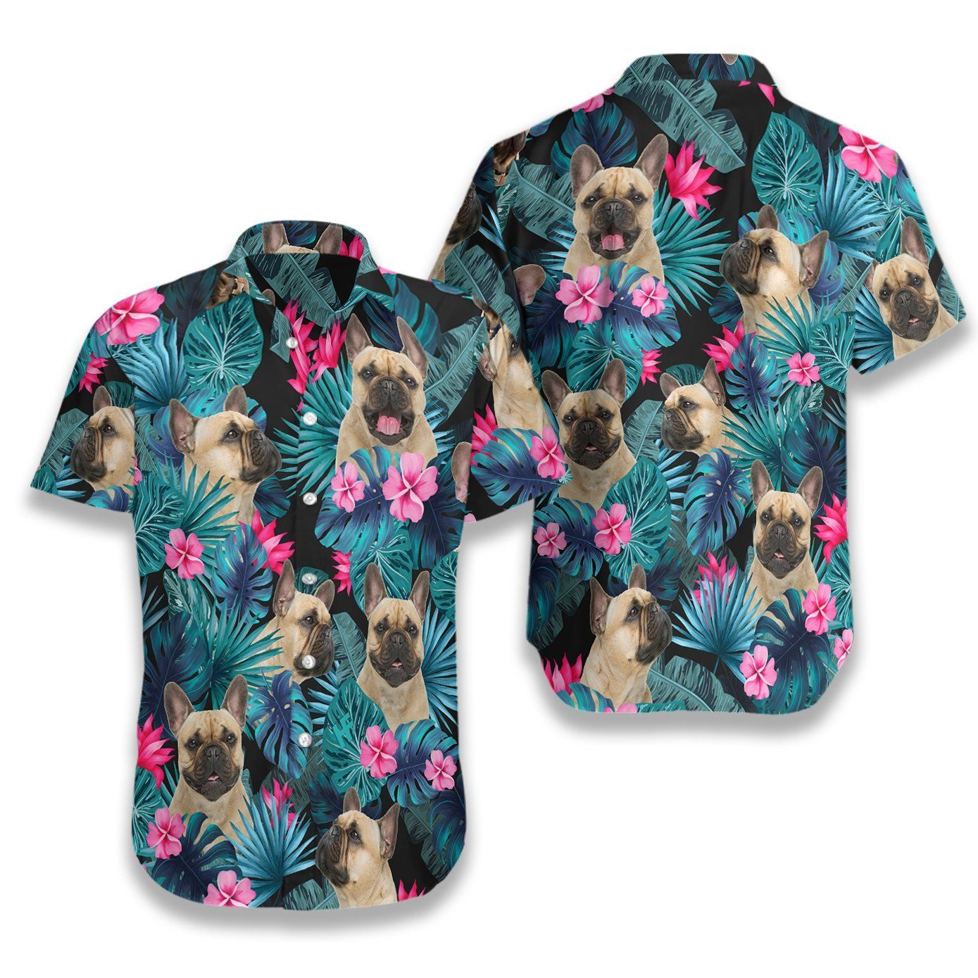 Tropical French Bulldog Ez08 0207 Hawaiian Shirt