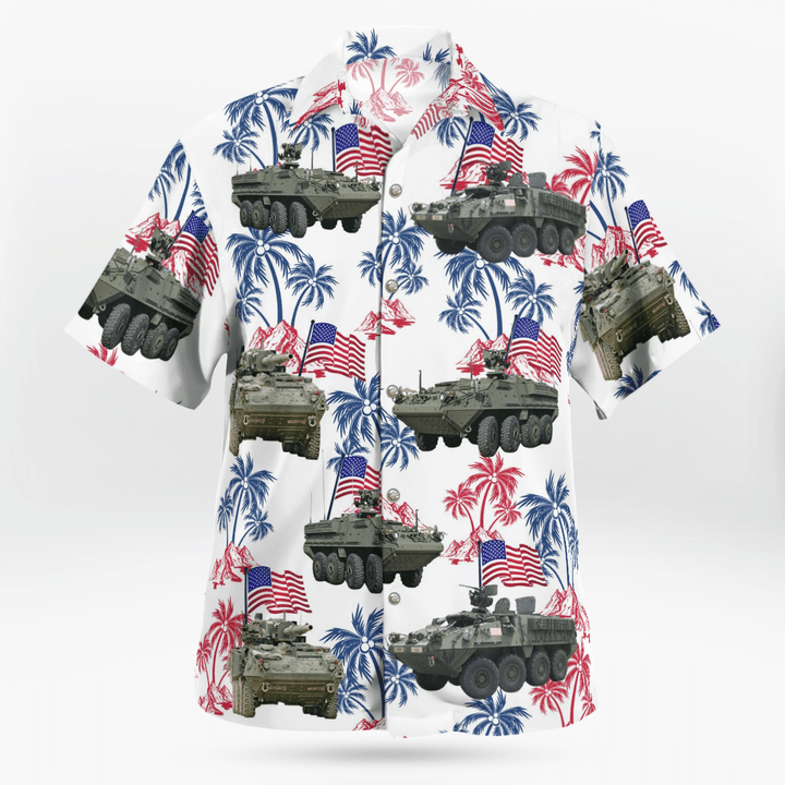 Us Army Stryker Tank 4Th Of July Hawaiian Shirt