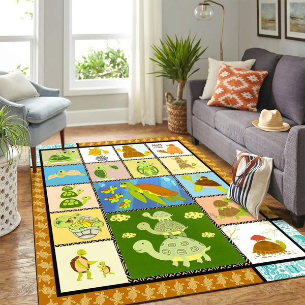 2020 Funny Turtle Mk Carpet Area Rug – Home Decor – Bedroom Living Room Décor