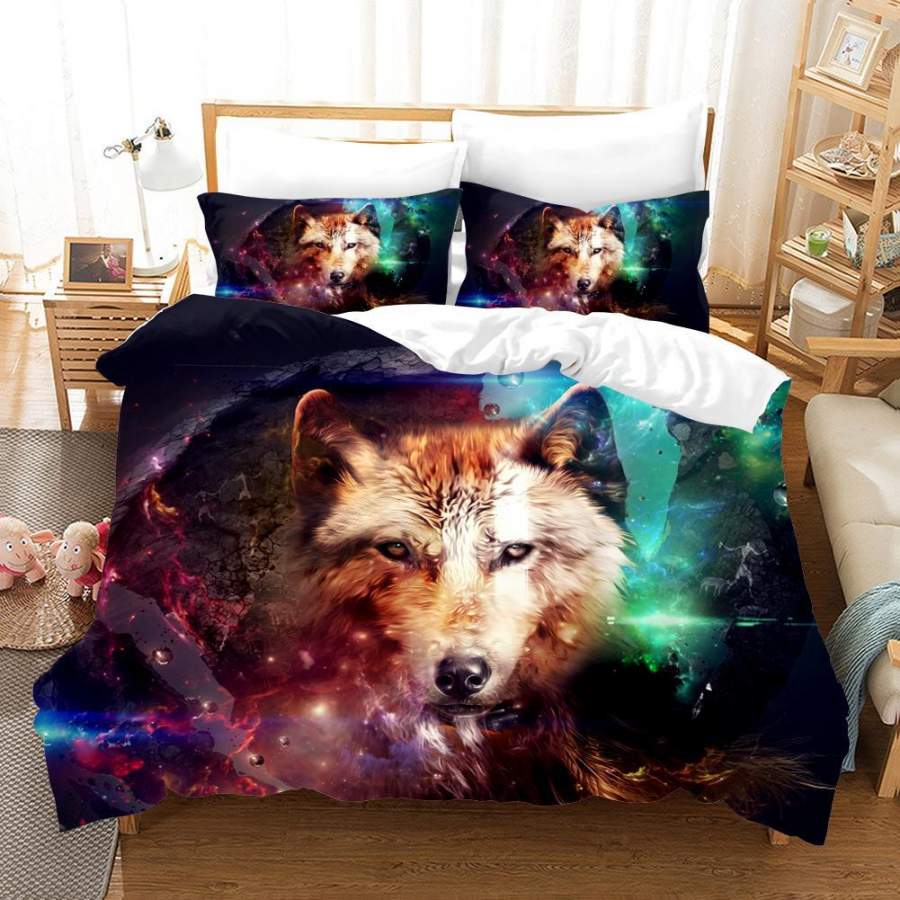 3D Wolf Quilt Cover Set Bedding Set Pillowcases 20