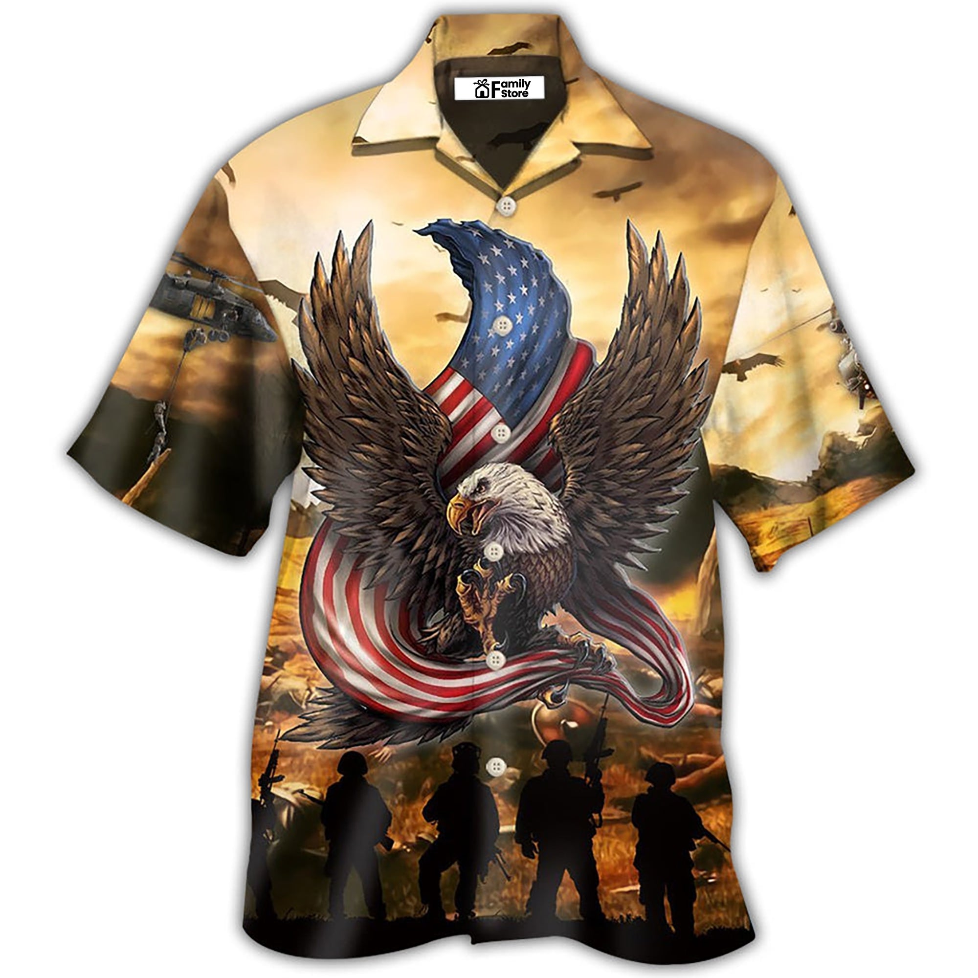 Veteran Honor The Fallen With Eagle – Hawaiian Shirt