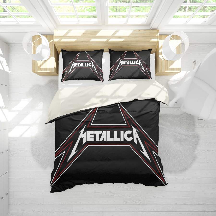 3D Metallica Rock Band Quilt Cover Set Bedding Set Pillowcases 37