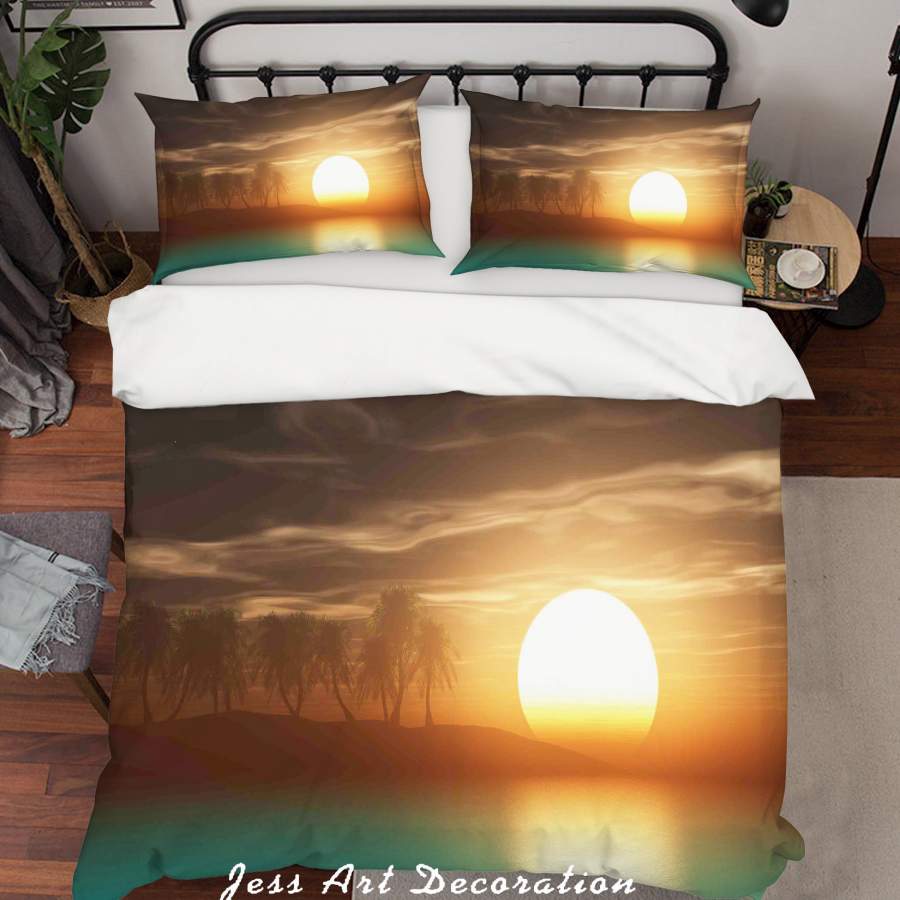 3D Golden Sunrise Quilt Cover Set Bedding Set Duvet Cover Pillowcases SF82