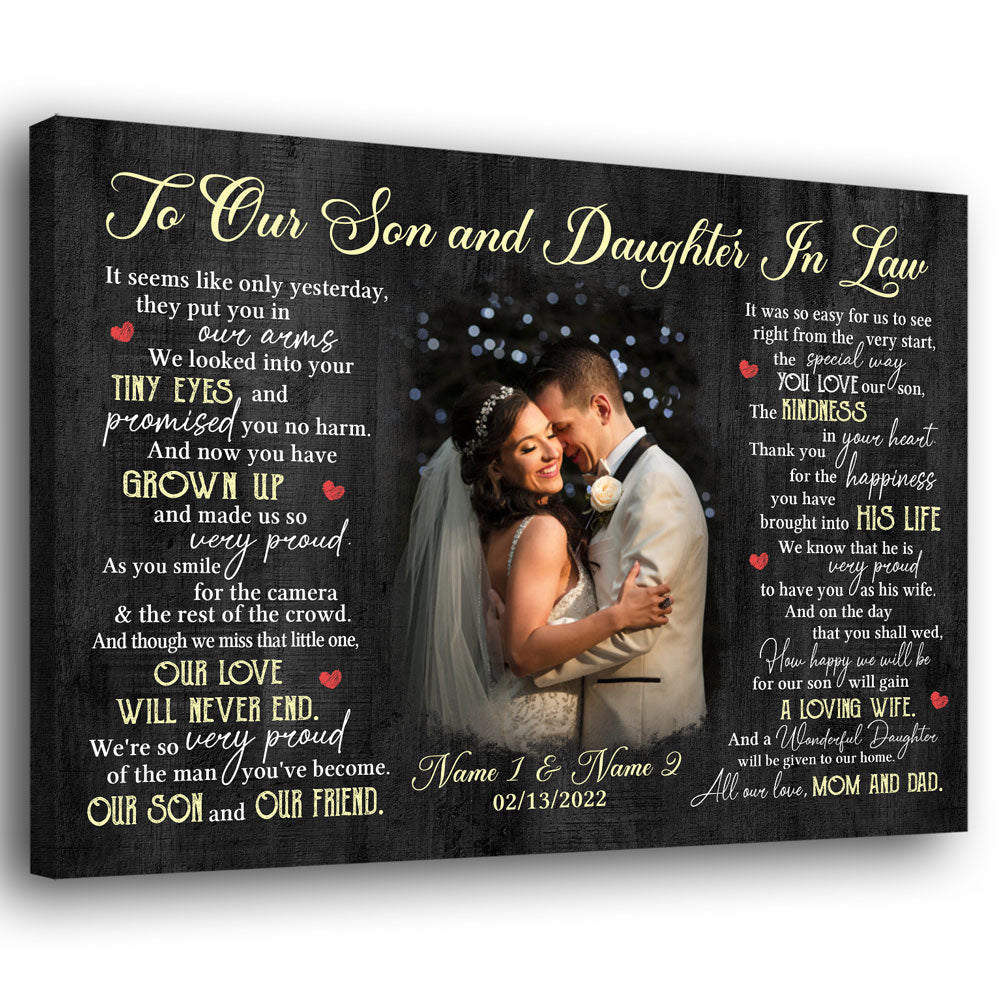 Wedding Gift It Seems Like Only Yesterday Personalized Canvas