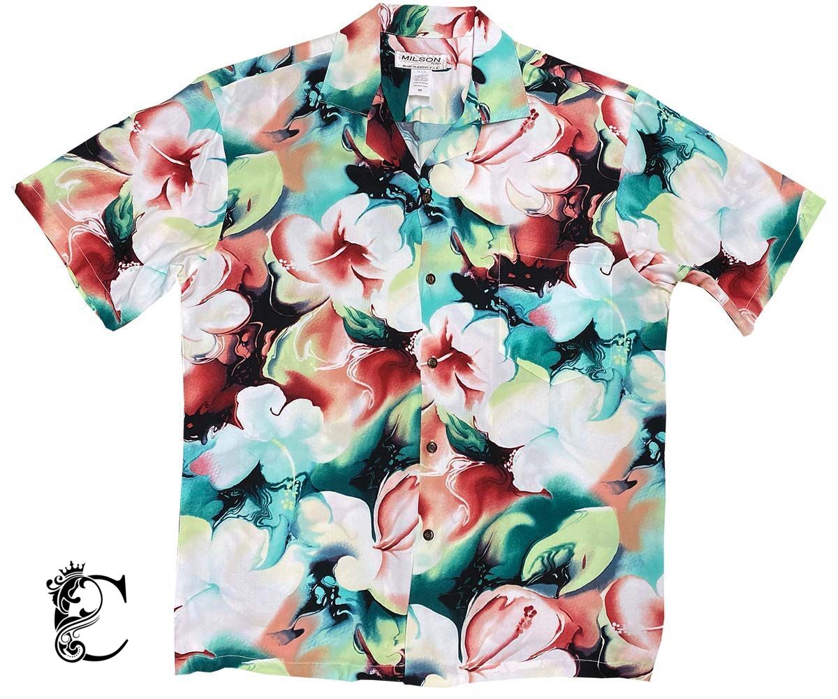 Water Flower Red Hawaiian Shirt