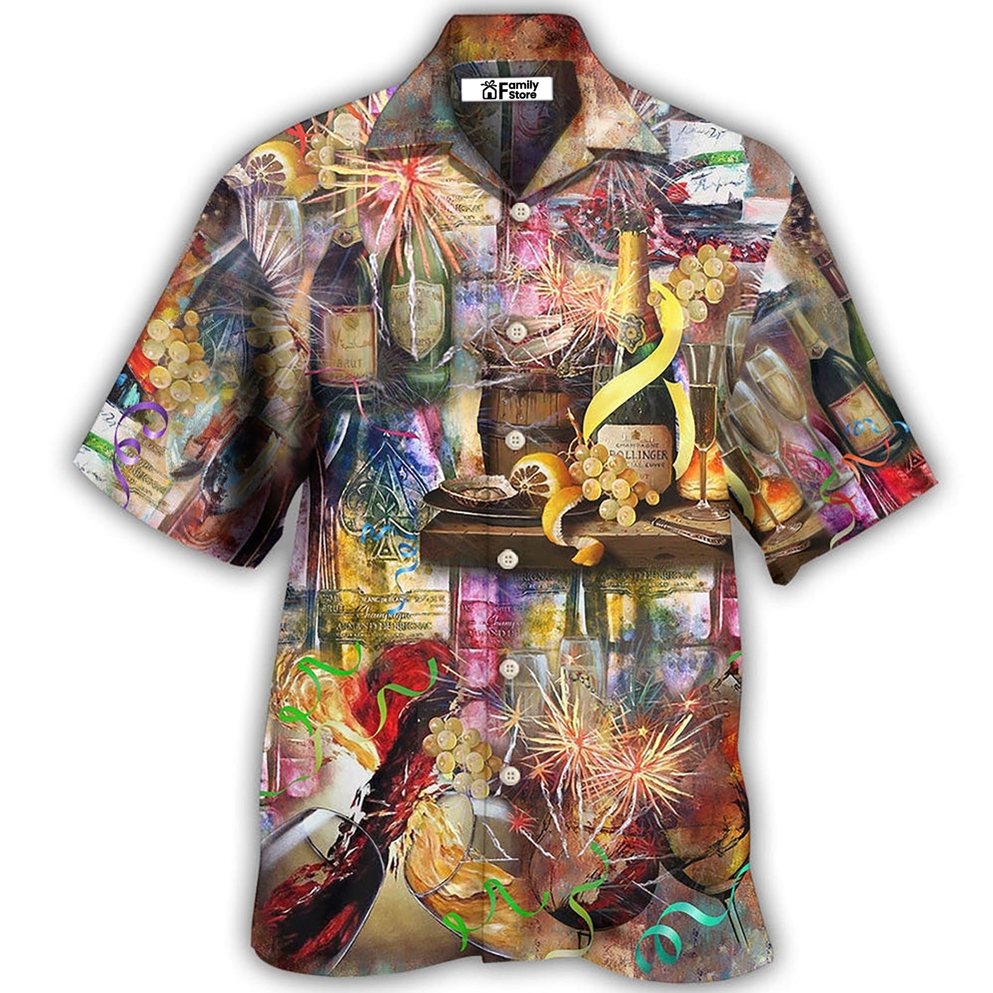 Wine Sparkling As A Glass Of Champagne – Hawaiian Shirt