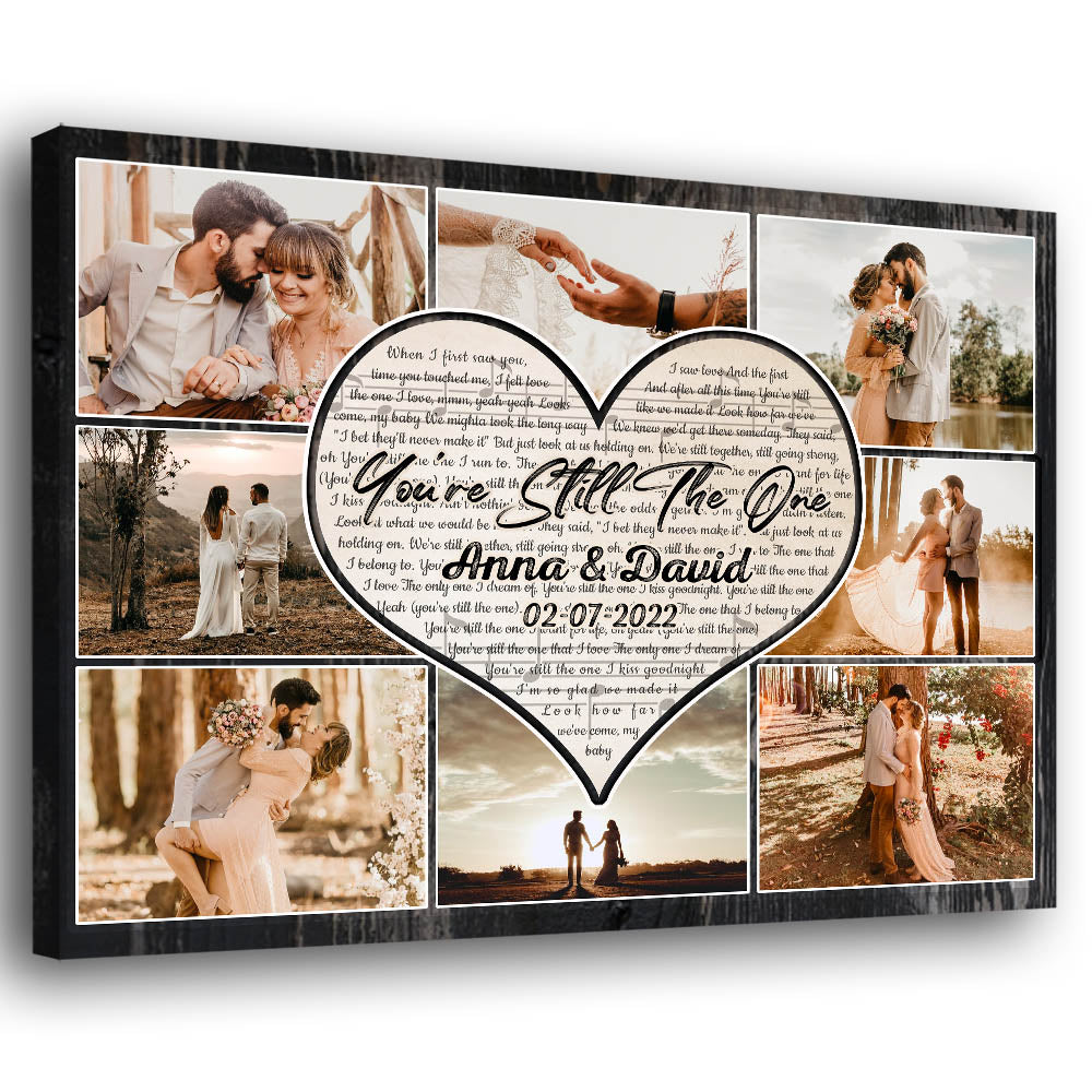 Wife Husband Couple Lyric Song Anniversary Personalized Canvas