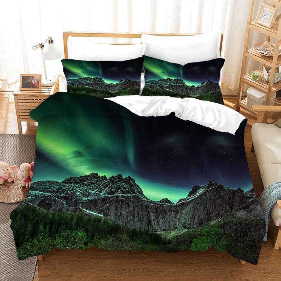 3D  Qurora  Bright Quilt Cover Set Bedding Set Duvet Cover Pillowcases  D04 ZY