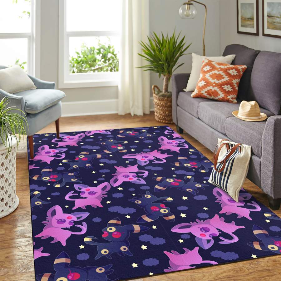 Umbreon And Espeon Partern Carpet rug floor area rug – home decor – Bedroom Living Room decor