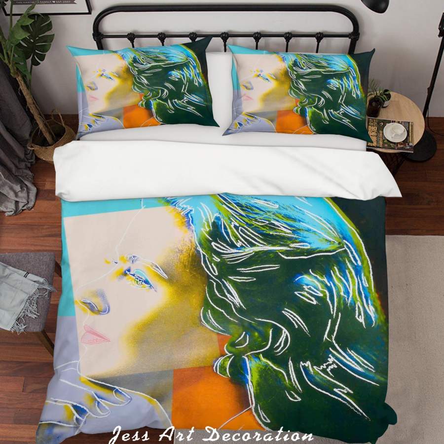 3D Andy Warhol Colorized Graceful Lady Quilt Cover Set Bedding Set Duvet Cover Pillowcases  ZY D13