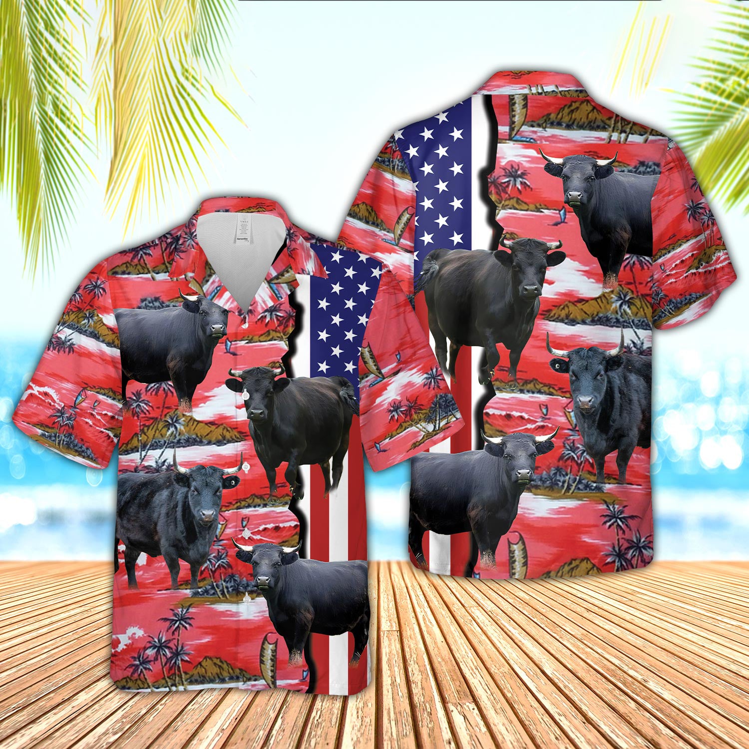 Unique Dexter American Flag Farming 3D Hawaiian Shirt