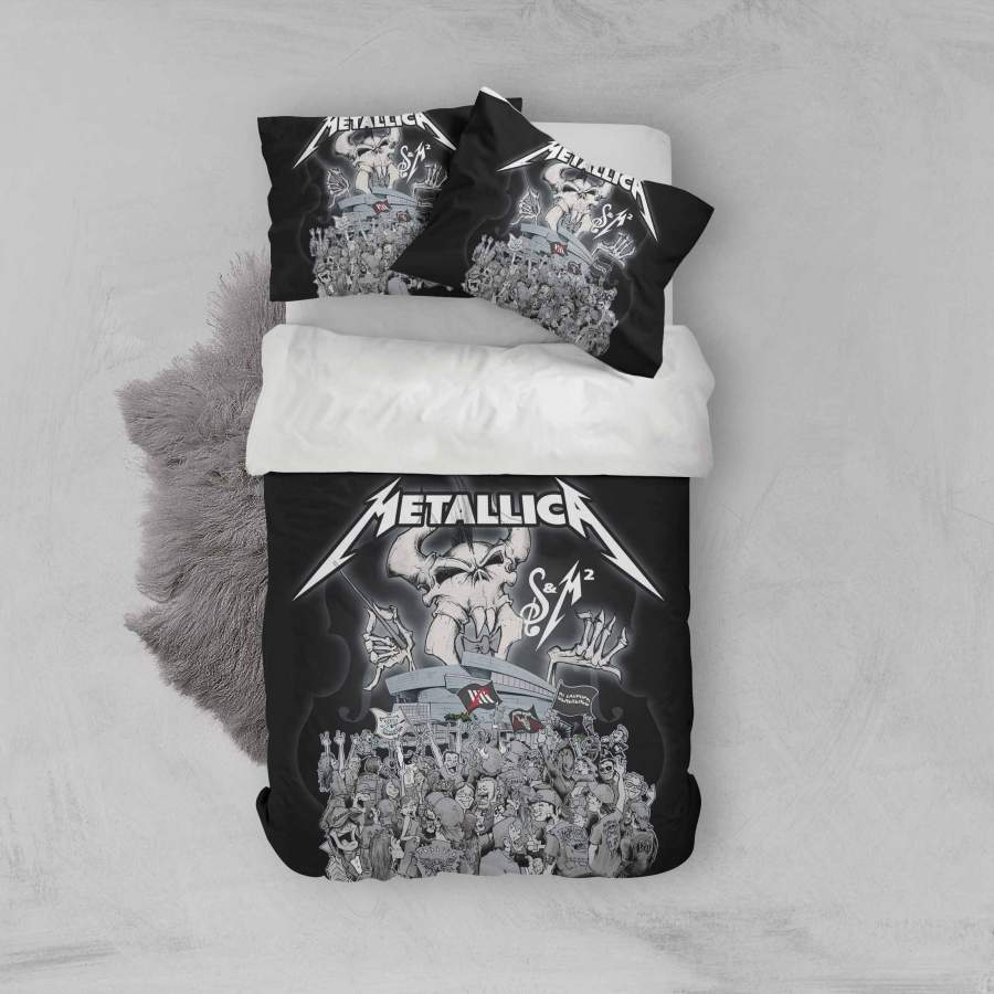 3D Metallica Rock Band Quilt Cover Set Bedding Set Pillowcases 31