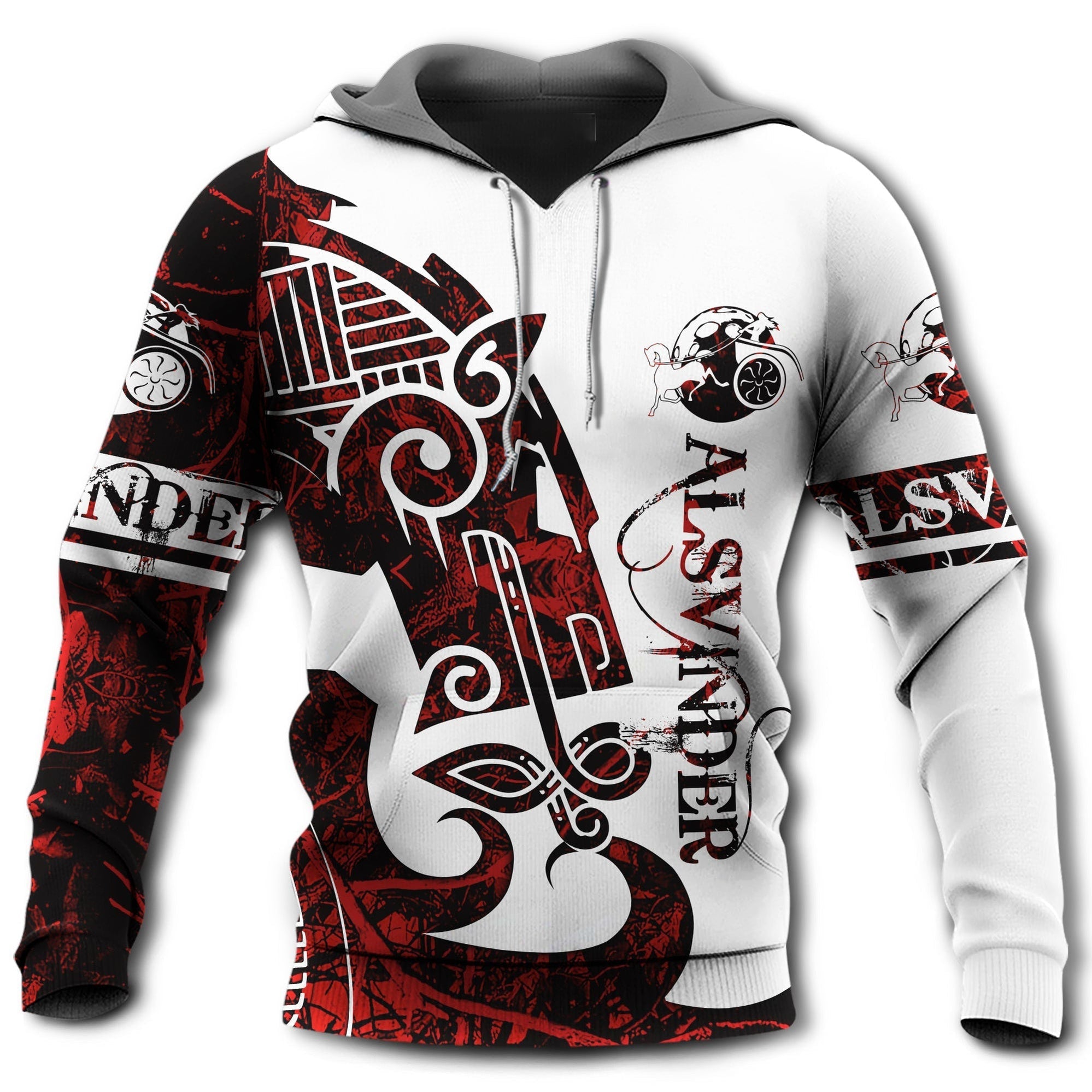 Viking Alsvinder Legend Red And White Style – Hoodie