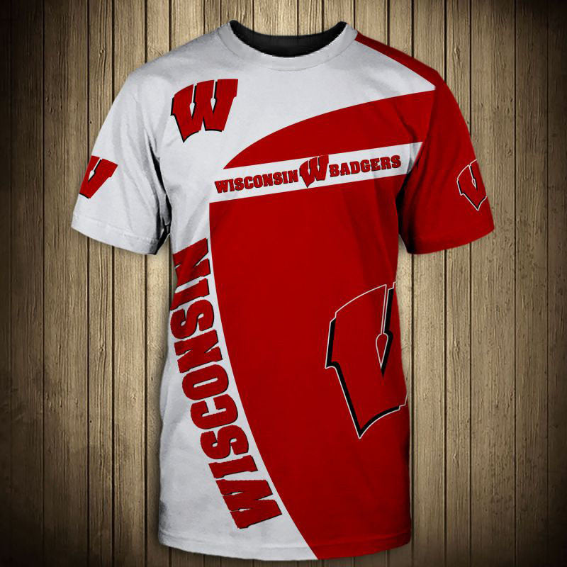 Wisconsin Badgers T Shirt Mens 3D