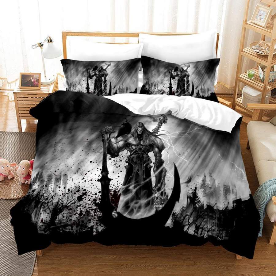 3D Skeleton Gray Lightning Quilt Cover Set Bedding Set Duvet Cover Pillowcases A002 LQH