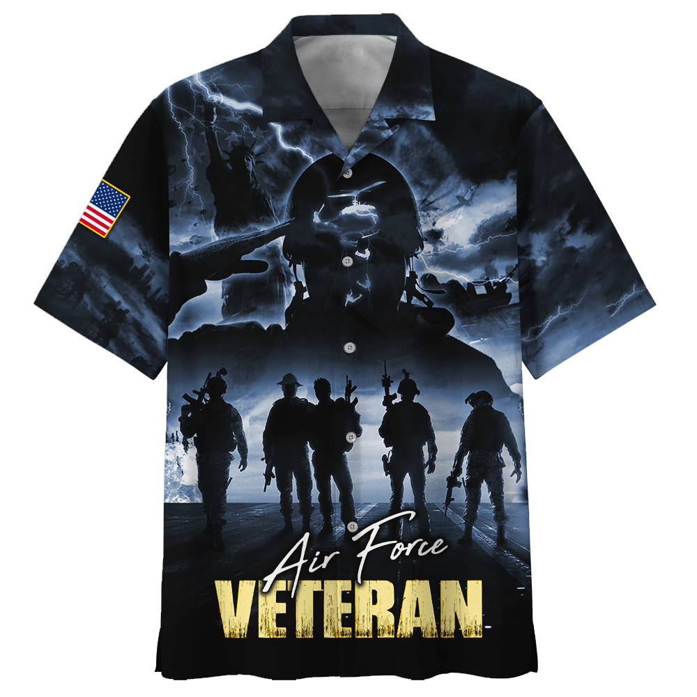 Air Force U.S.A Force Veteran Soldiers Hawaiian Shirt