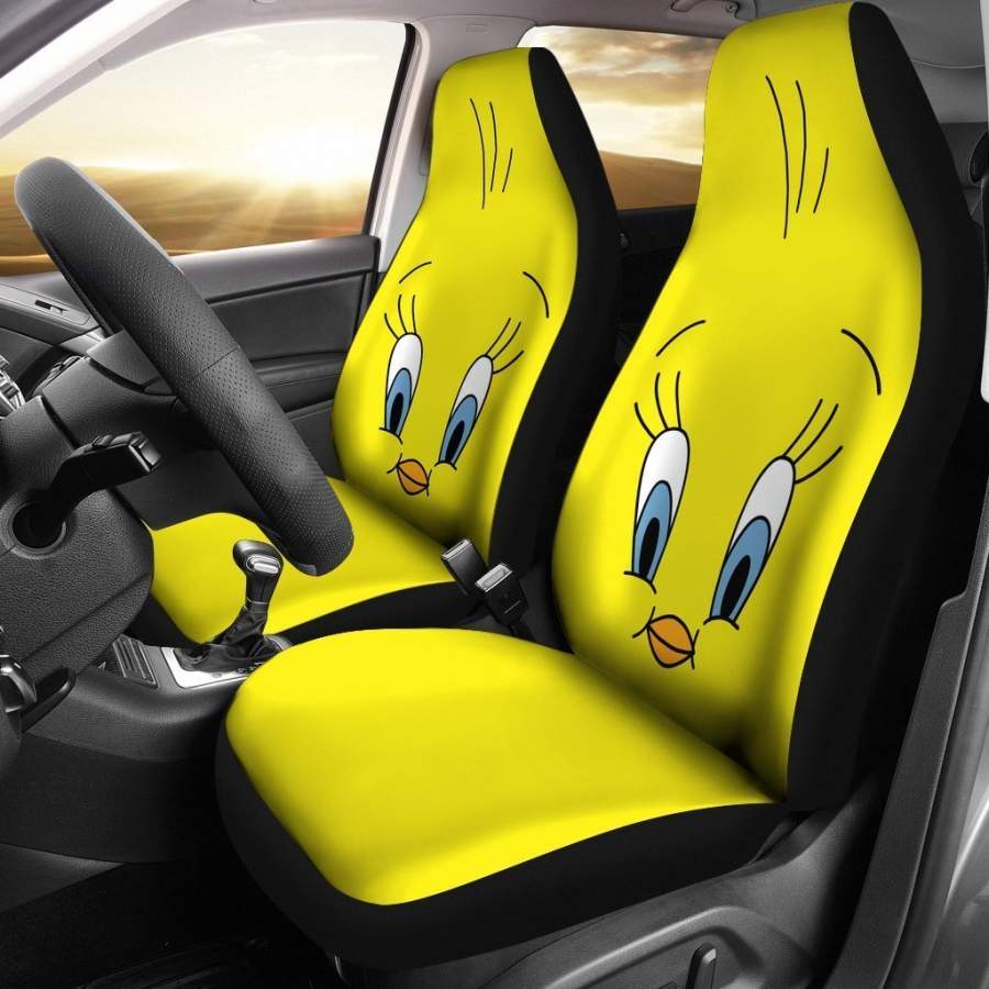 Tweety Bird Zoom 3D Cartoon Car Seat Covers