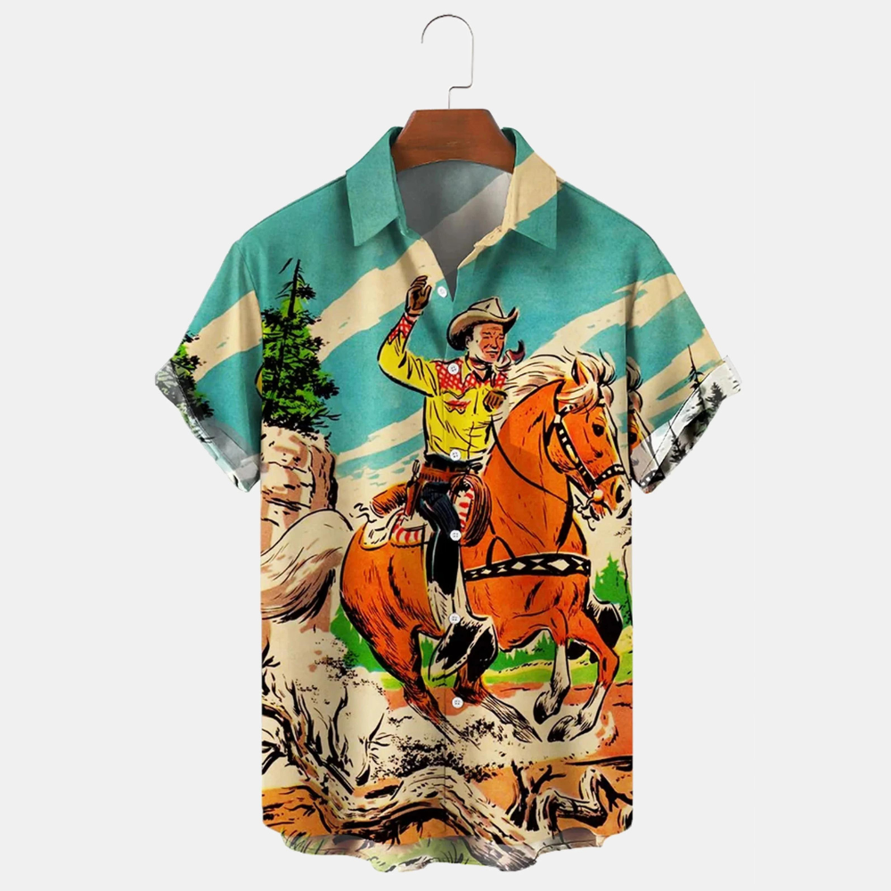 Western Cowboy Equestrian – Hawaiian Shirt