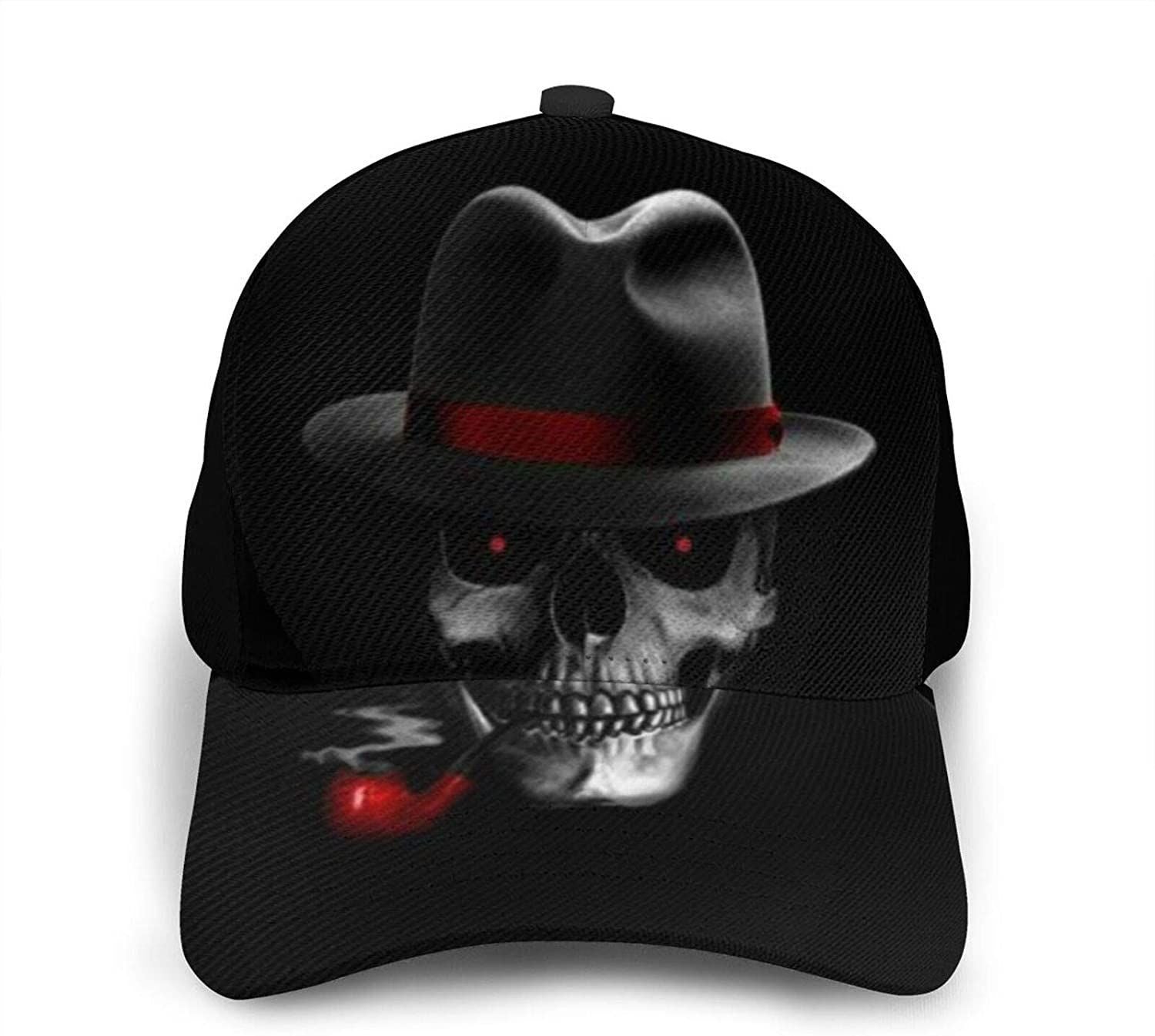 Unisex 3D Printed Baseball Cap Black Skull With Hat Smoking Fashion Caps Trucker Hats Sports Hat