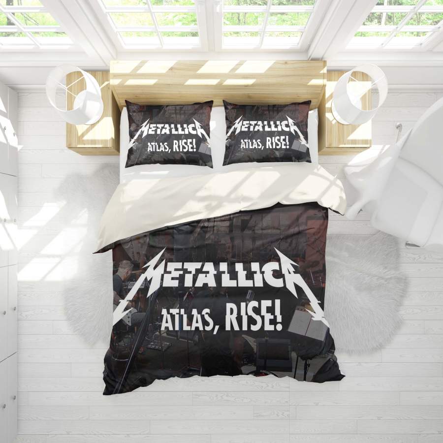 3D Metallica Rock Band Quilt Cover Set Bedding Set Pillowcases 30