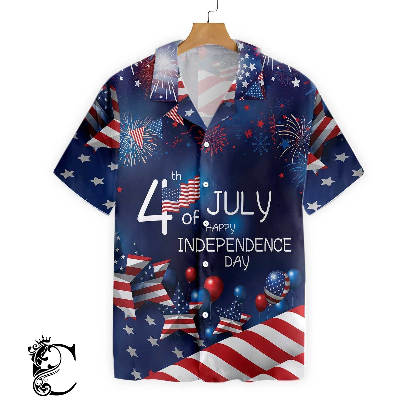 4Th July Us Independence Day Flag Hawaiian Shirt