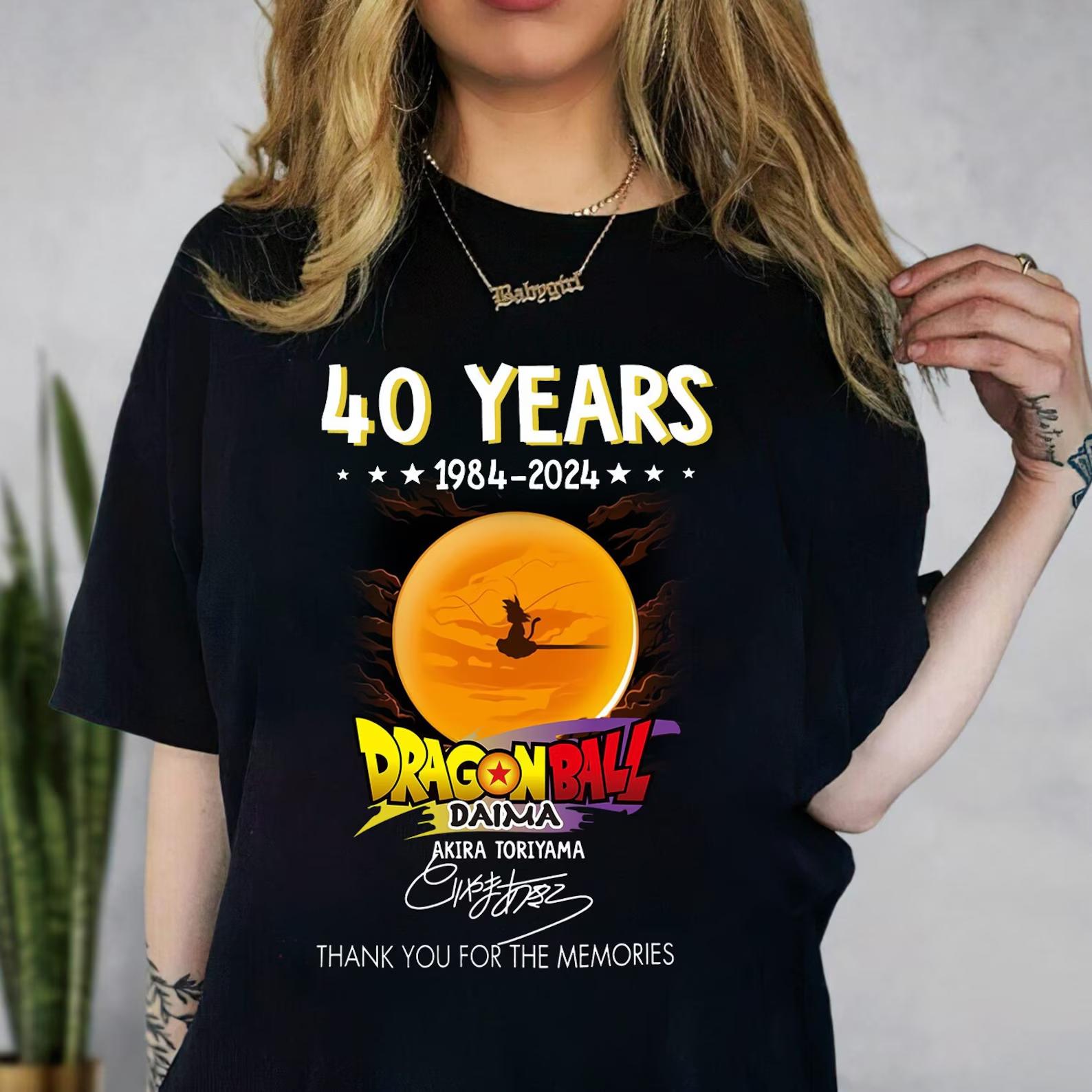 Akira Toriyamar dragonn ball RIP Shirt, Akira Toriyamar RIP, 40 Years 1984  2024 Thank You For The Memories Shirt