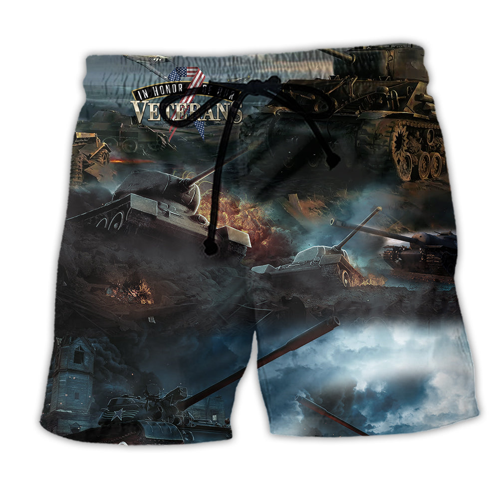 Veteran The Tanker Are Heroes Dark Style Beach Short