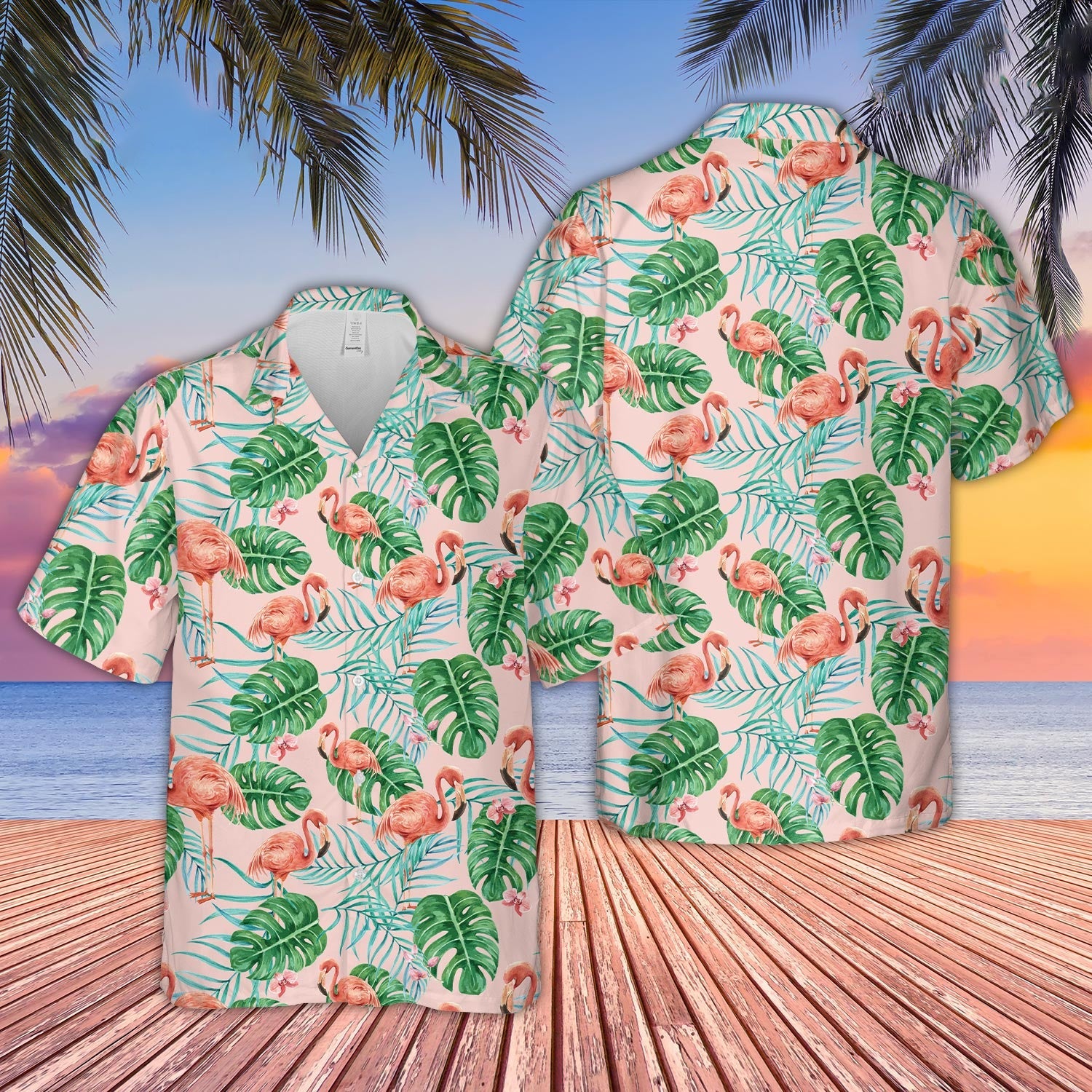 Unique Flamingo Pattern D08 Hawaiian Shirt