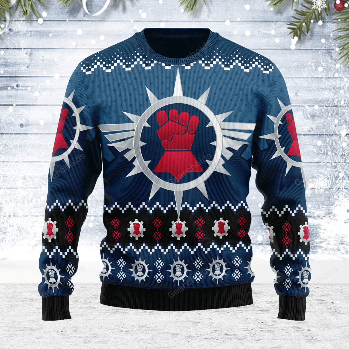 Warhammer Crimson Fists Iconic – Ugly Christmas Sweater