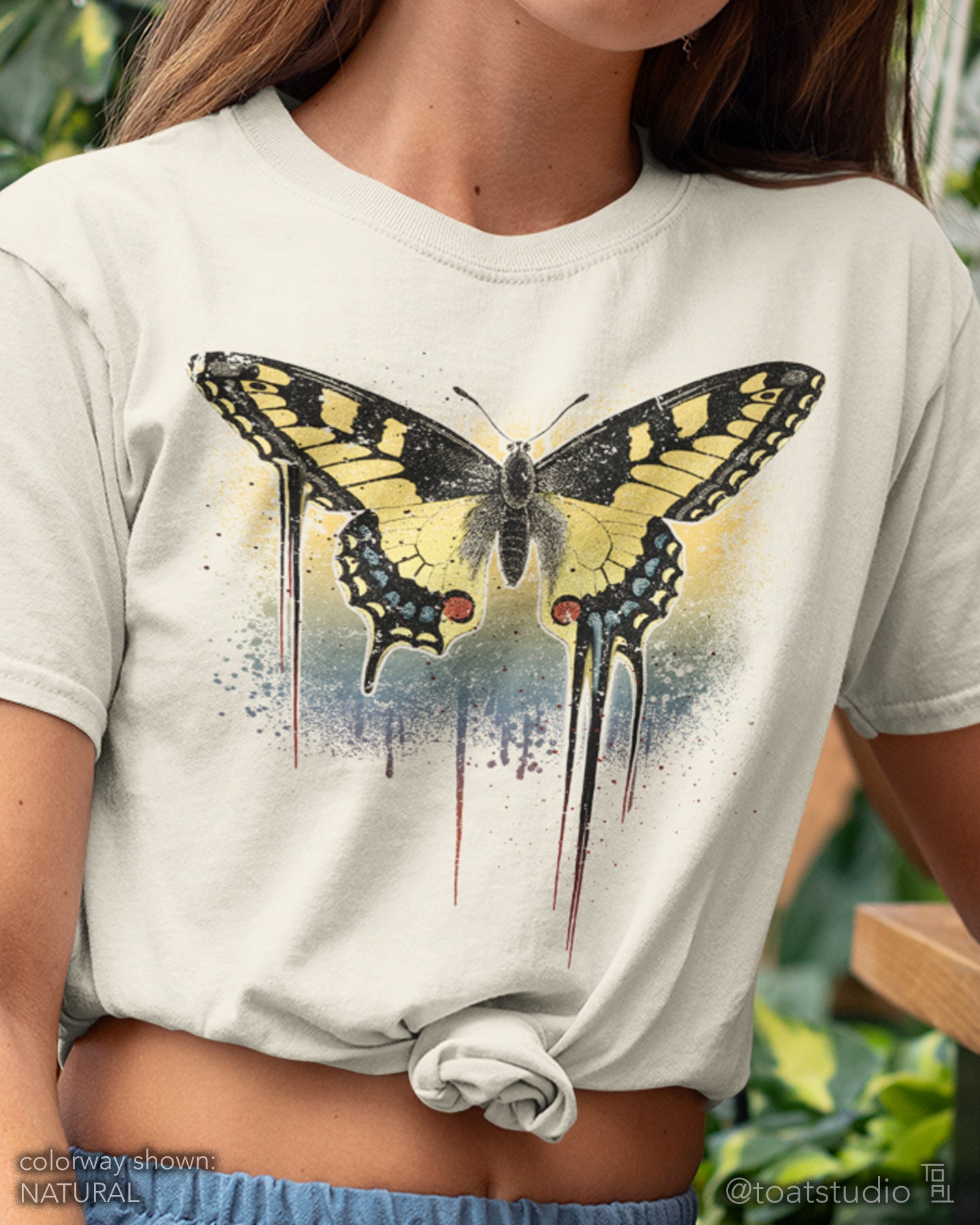 Swallowtail Butterfly Unisex T-shirt, Butterfly Artwork, Insect Graphic, Vintage Style, Nature Lover Shirt, Butterfly Species, Yellow Insect