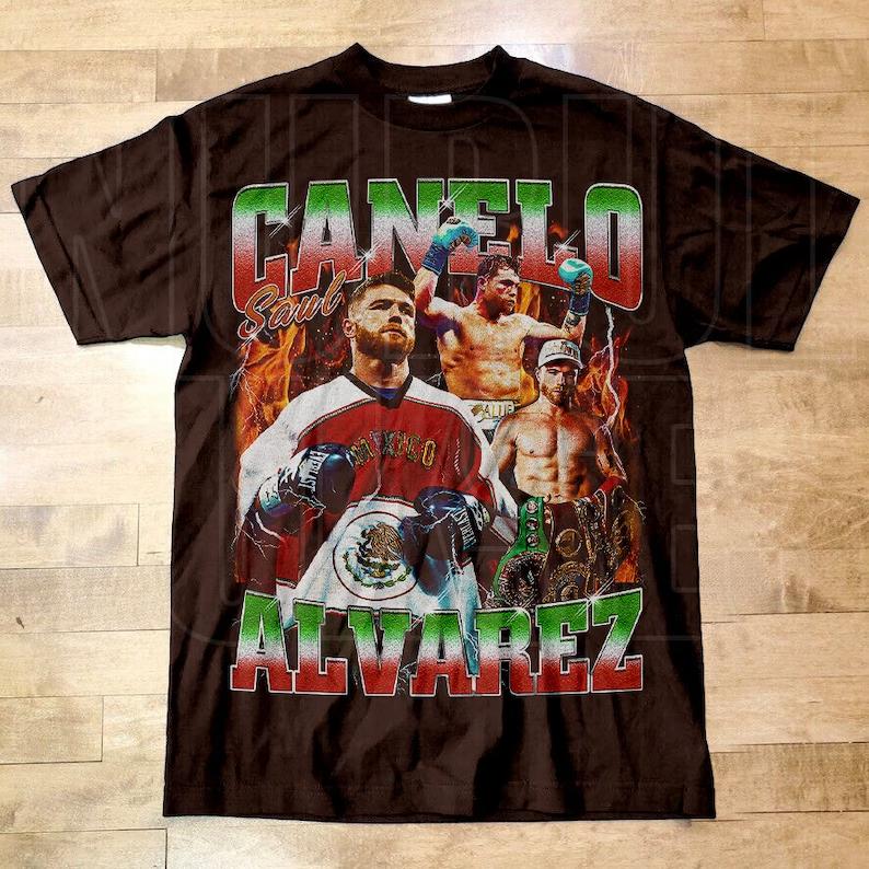 Vintage Style Canelo Alvarez T Shirt, Boxing shirt, Classic 90s Graphic Tee, Unisex, Vintage Bootleg, Retro Design CA23