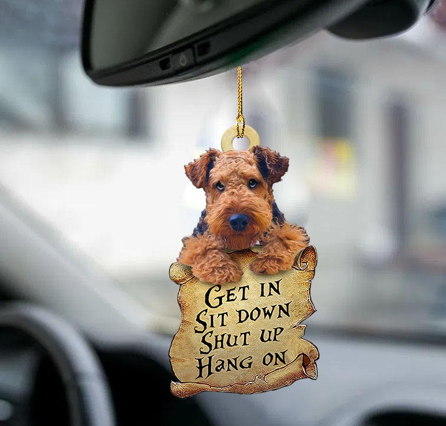 Airedale Terrier Get In Two Sided Ornament – Gift For Dog Lover