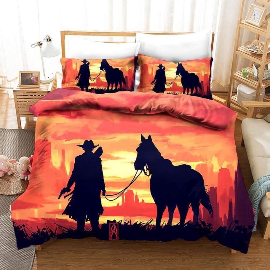 3D West Cowboy Quilt Cover Set Bedding Set Pillowcases 31