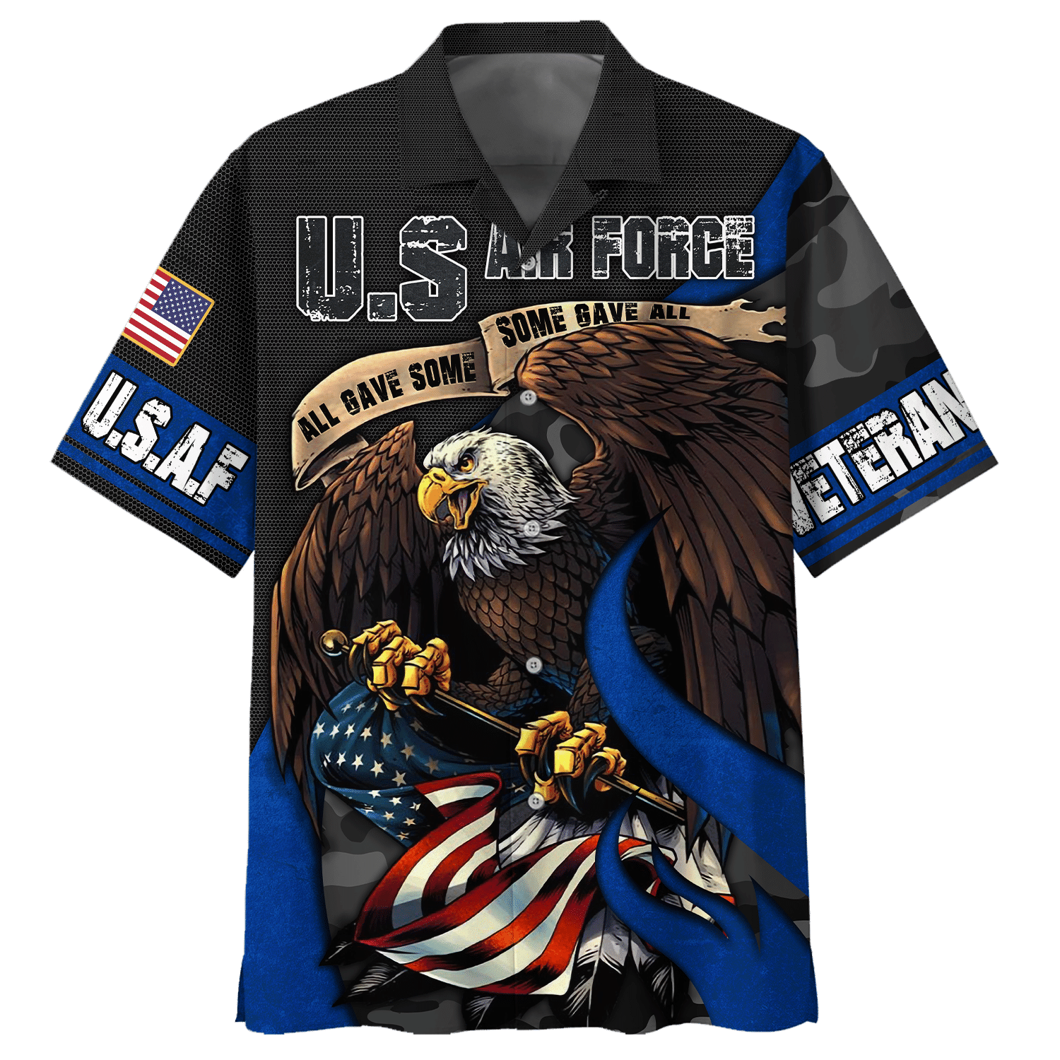 Air Force Wingspan Eagle Some Gave All Hawaiian Shirt