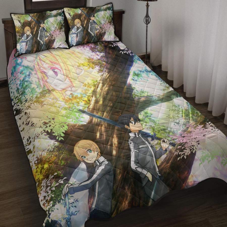 Sword Art Online Anime Quilt Bed Set – Pillow Case – amazing decor gift ideas 7