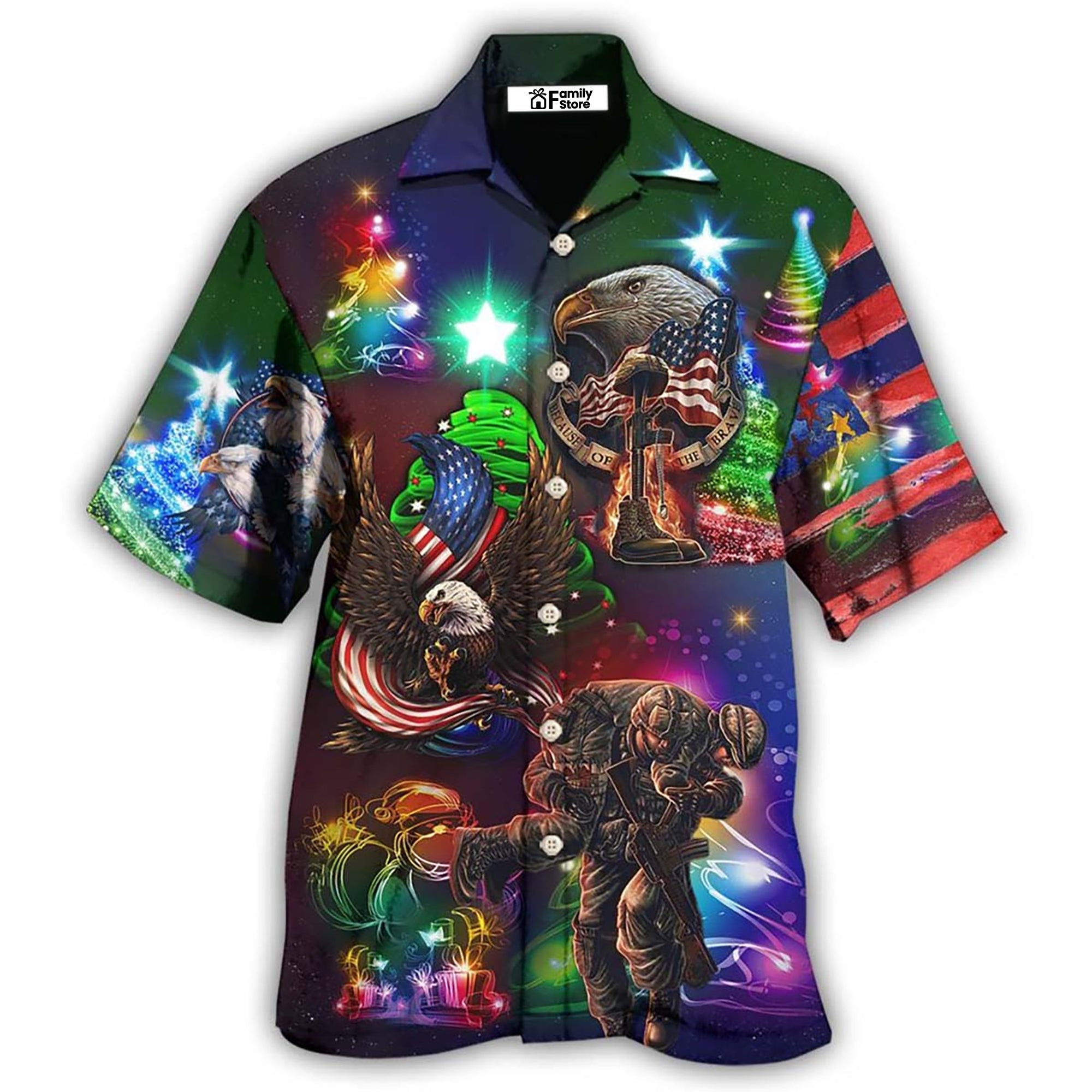 Veteran Christmas Merry Christmas Scaried Style – Hawaiian Shirt