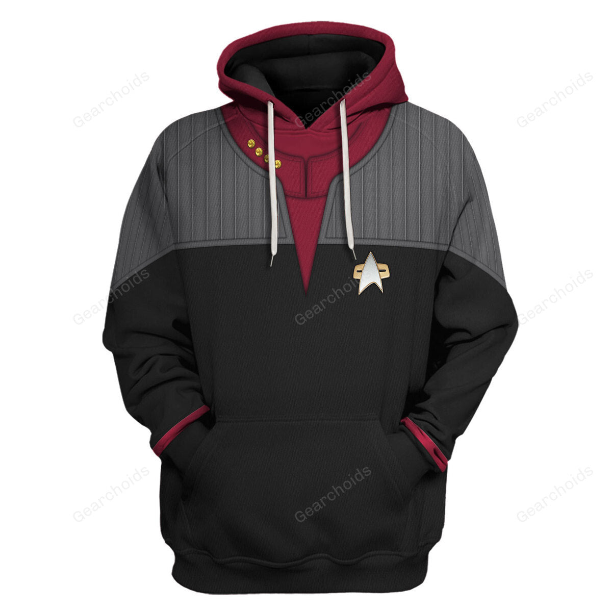 Star Trek Standard Uniform 2370S Command Division Hoodie Sweatshirt Sweatpants