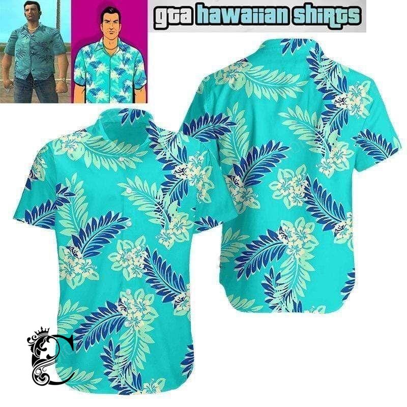 Gta Tommy Vercetti Vice City Hawaiian Aloha Shirts