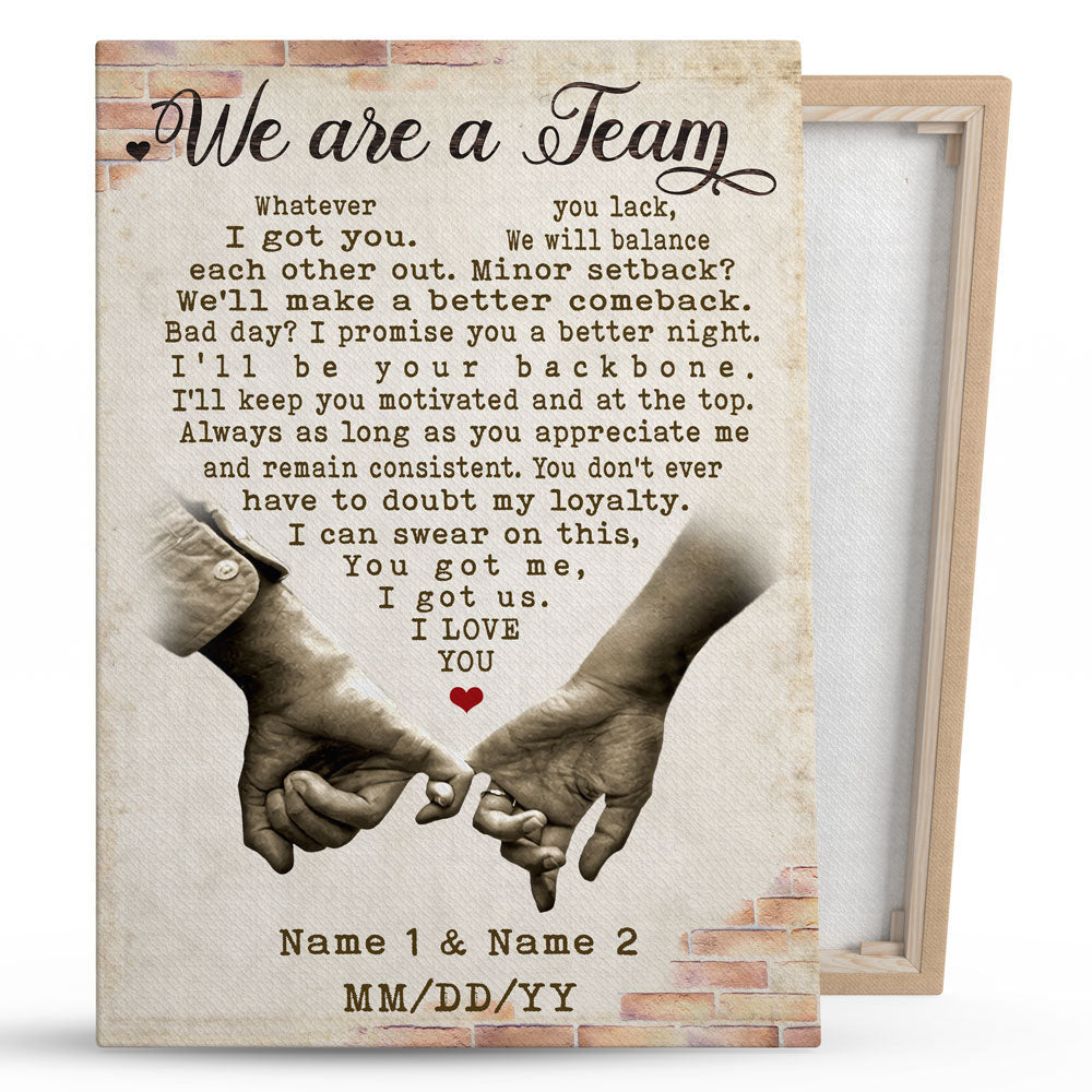 Pinky Swear We’Re A Team 3 Personalized Canvas
