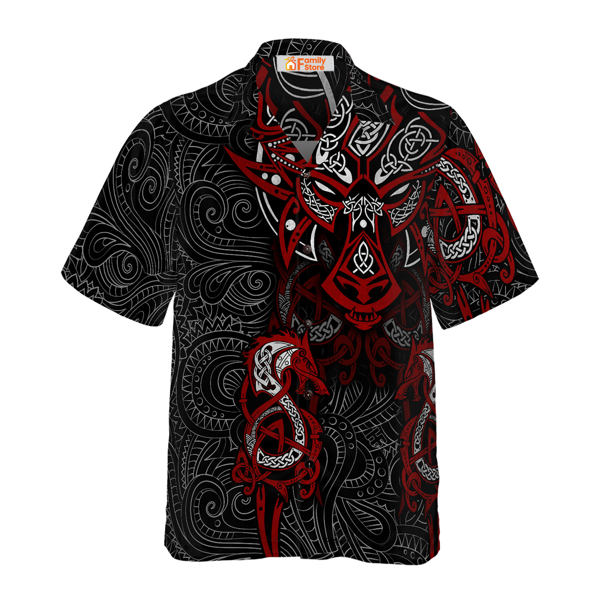 Viking Tattoo Dragon Hawaiian Shirt