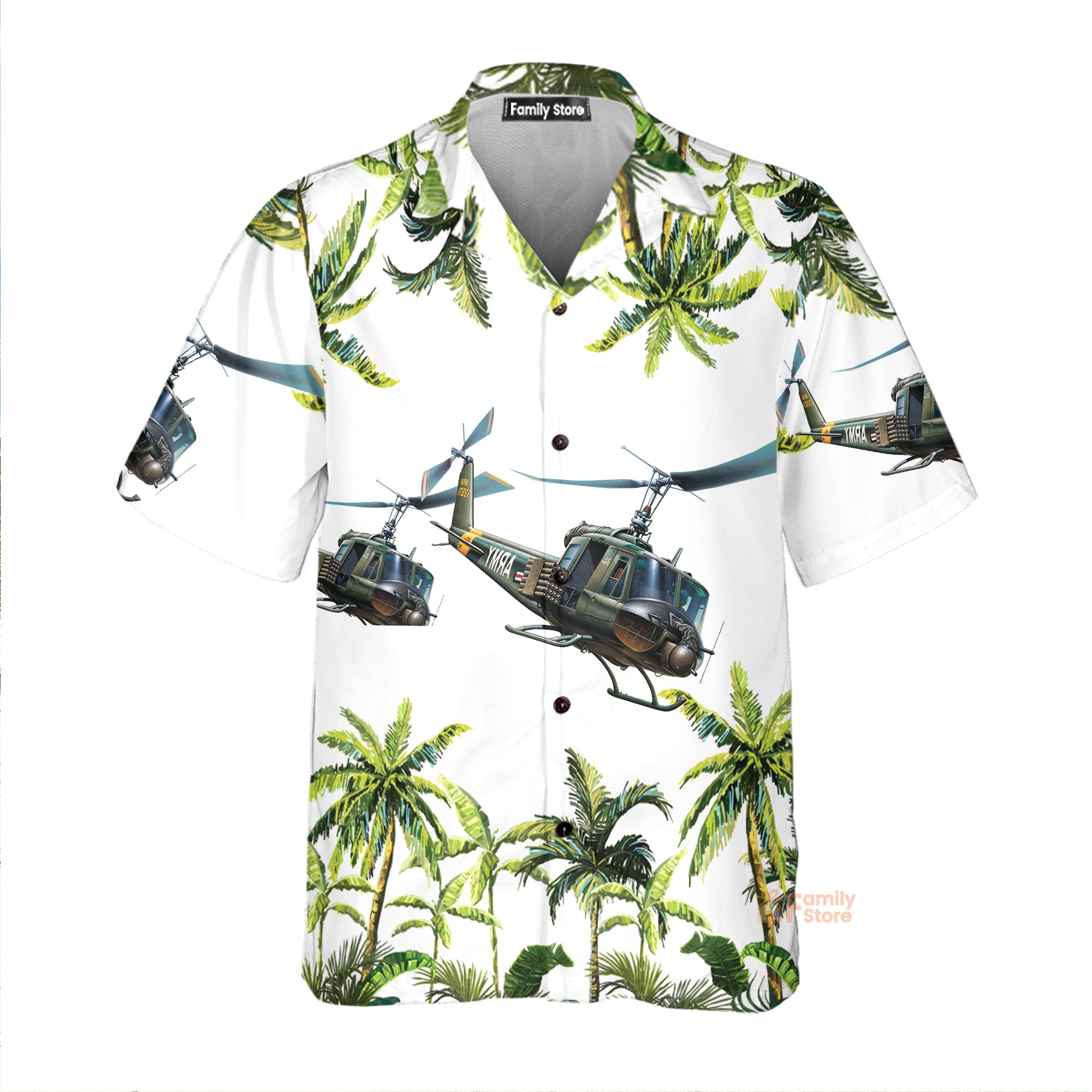 United States Army Helicopter Hawaiian Shirt, Helicopter Shirt