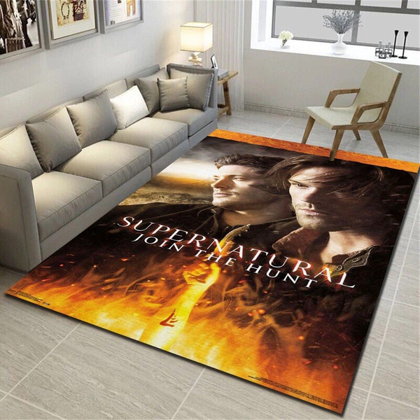 Supernatural Fire Area Rug, Living Room Carpet