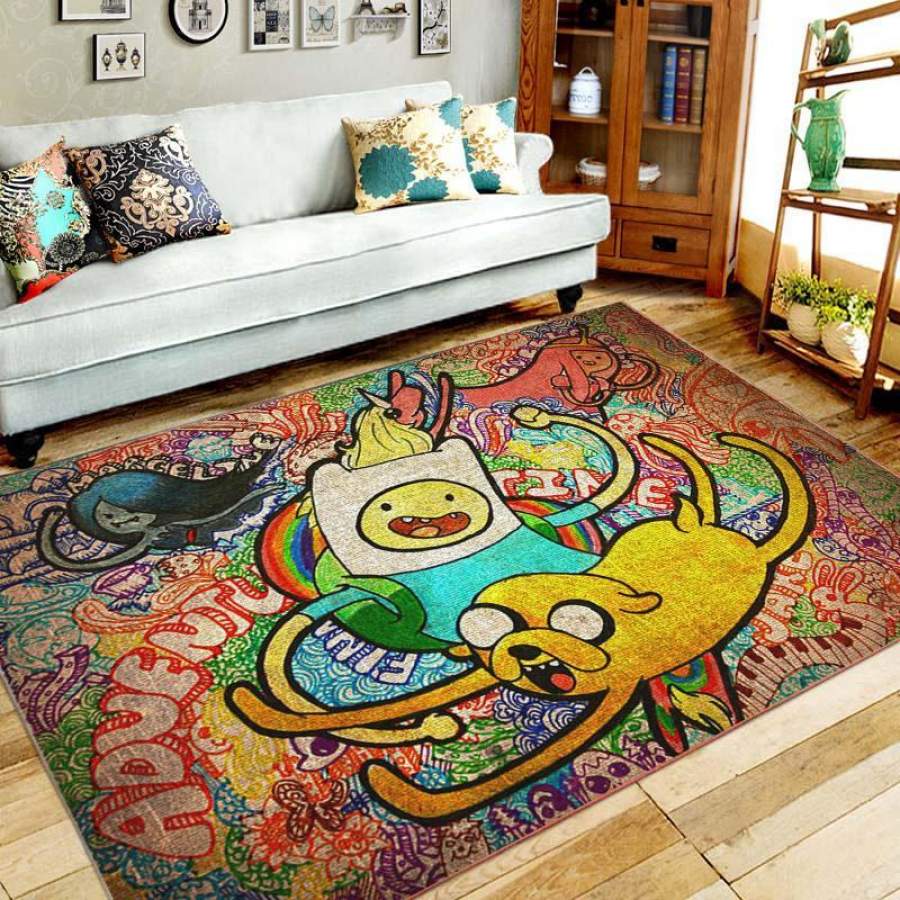 Adventure Time Area Rug – Home Decor – Bedroom Living Room Decor