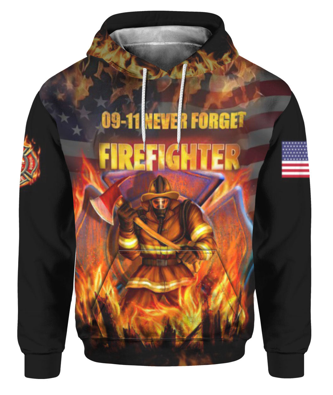 911 Never Forget Firefighter Hoodie For Men And Women